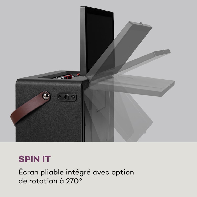 Système karaoké Pro Spin 8 12,1" écran tactile 2UHF Mic WiFi BT USB TF HDMI