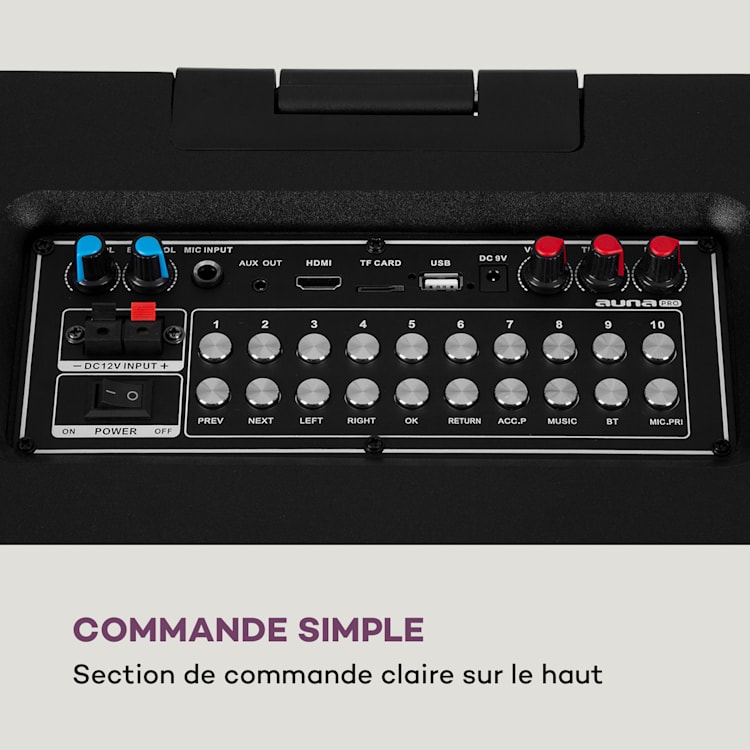 Système karaoké Pro Spin 8 12,1" écran tactile 2UHF Mic WiFi BT USB TF HDMI