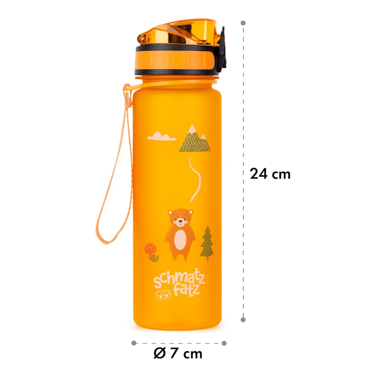 schmatzfatz Trinkflasche Sportflasche 500 ml 24 cm Tritan 500 ml | Orange Forest