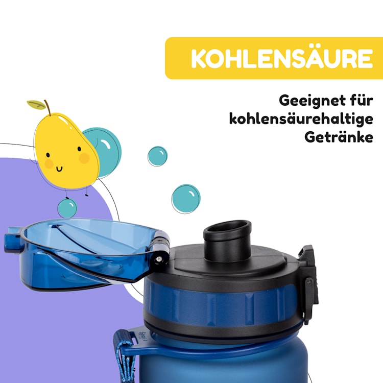 schmatzfatz Trinkflasche Sportflasche 500 ml 24 cm Tritan 500 ml | Navy Space