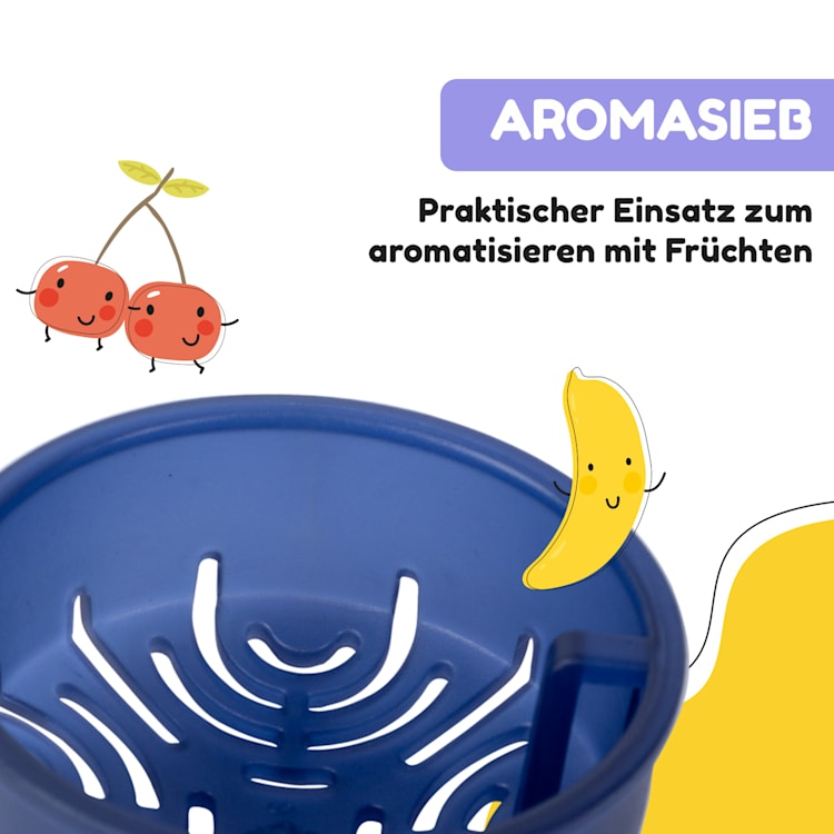 schmatzfatz Trinkflasche Sportflasche 500 ml 24 cm Tritan 500 ml | Navy Space