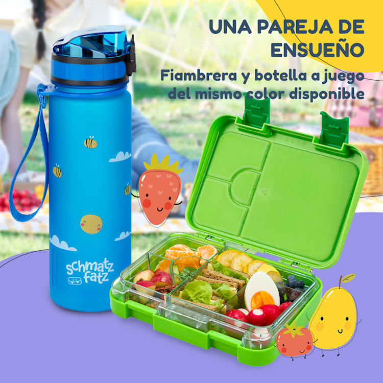Fiambrera junior 6 compartimentos 21,3 x 15 x 4,5 cm (ancho x alto x fondo) Sin BPA Green Fruit