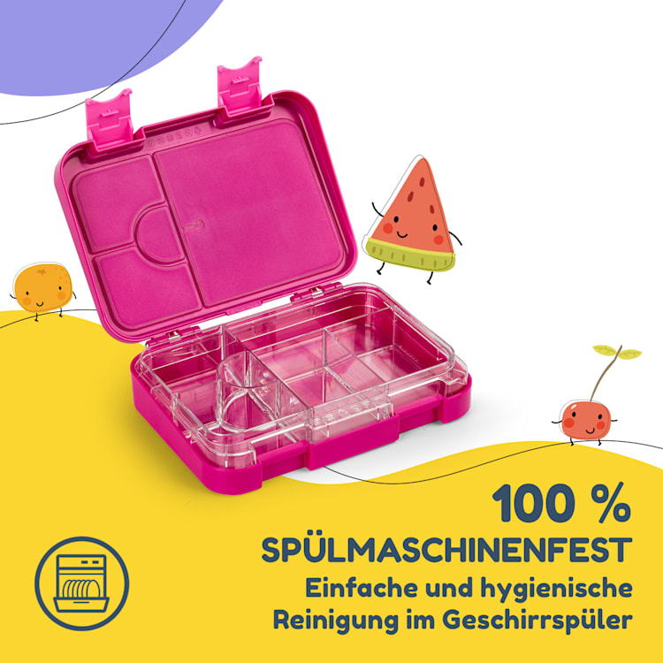 junior Lunchbox 6 Fächer 21,3 x 15 x 4,5 cm (BxHxT) BPA-frei Purple Sun