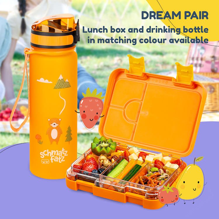 Junior Lunchbox, 6 přihrádek, 21,3 x 15 x 4,5 cm (Š x V x H), bez BPA Orange Forest