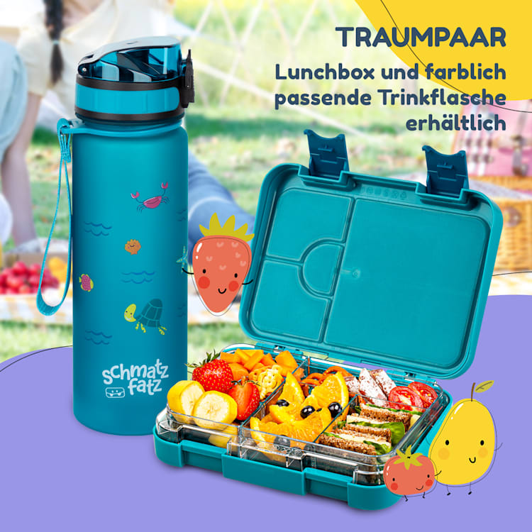 junior Lunchbox 6 Fächer 21,3 x 15 x 4,5 cm (BxHxT) BPA-frei Petrol Sea