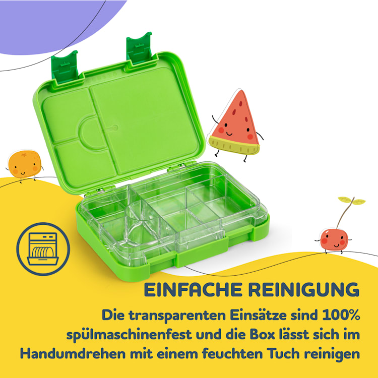 junior Einsatz für Lunchbox 6 Fächer Ersatz/Zubehör BPA-frei