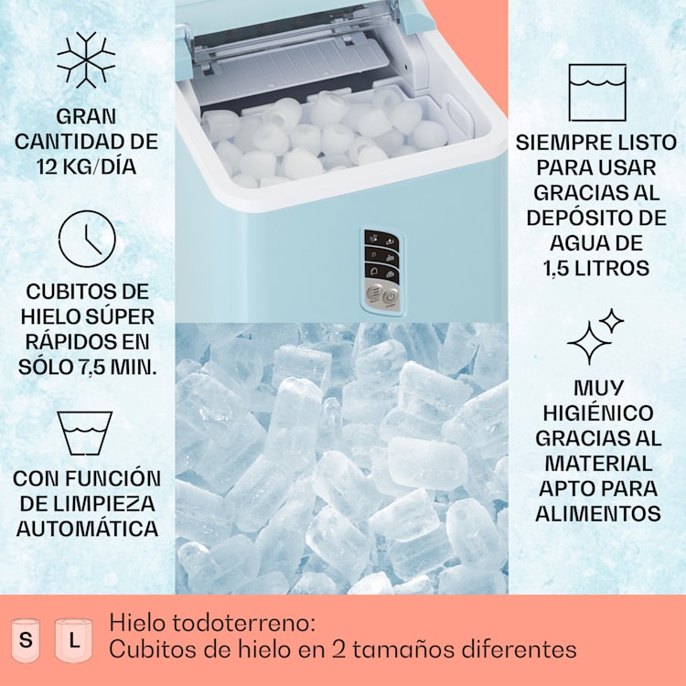 Máquina de cubitos de hielo Albaron Bullet ice 12 kg / 24 h 1,5 l Pantalla 1,5 L | Azul
