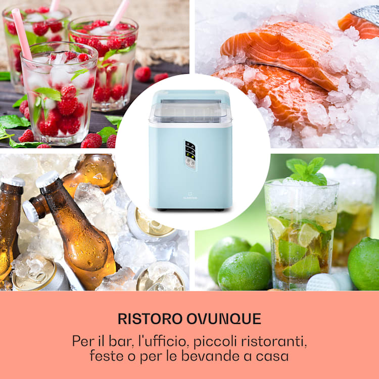 Macchina per cubetti di ghiaccio Albaron 12 kg / 24 h 1,5 litri. Display 1,5 Ltr | Blu
