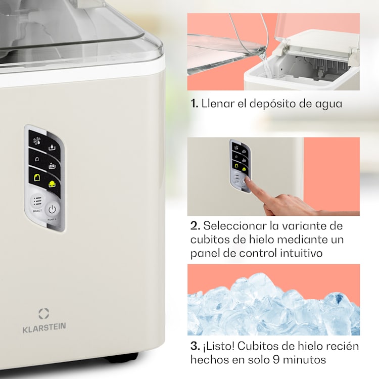 Máquina de cubitos de hielo Albaron Bullet ice 12 kg / 24 h 1,5 l Pantalla Crema