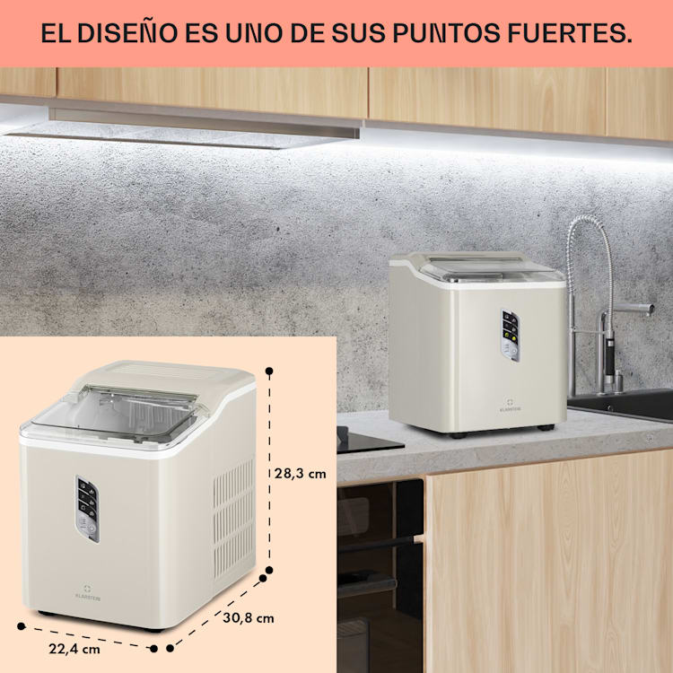 Máquina de cubitos de hielo Albaron Bullet ice 12 kg / 24 h 1,5 l Pantalla Crema