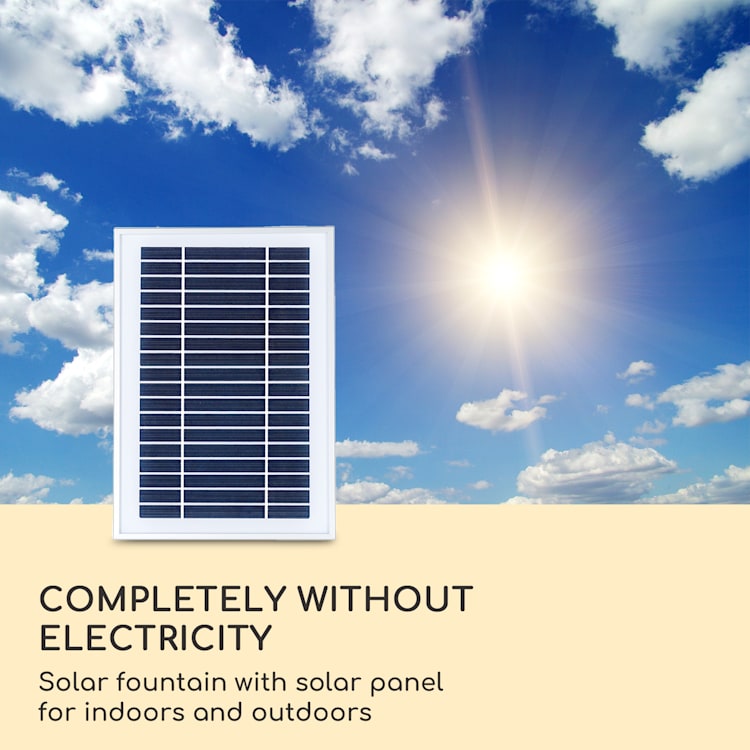 Stonehenge XL, fântână solară, iluminat cu LED-uri, polirășină, baterie litiu-ion 46 x 88 x 35 cm | Nisip