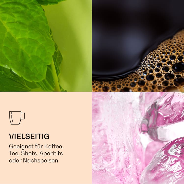 DUOS doppelwandiges Glas | Thermoglas | 310 ml | Trinkglas | Espressoglas, Teeglas, Shotglas | für heiße und kalte Getränke | Borosilikatglas| hitze- und kältebeständig | handgemacht | spülmaschinenfest | Schwebe-Effekt 2er-Set