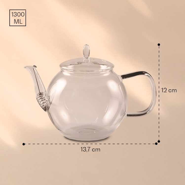 Čajová konvice, Bedida, 1300 ml, včetně 6 čajových růží, mix Černý čaj