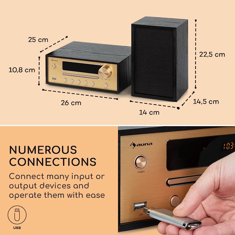 Berklee HiFi stereojärjestelmä Bluetooth stereokaiuttimet FM MP3 USB linjatulo