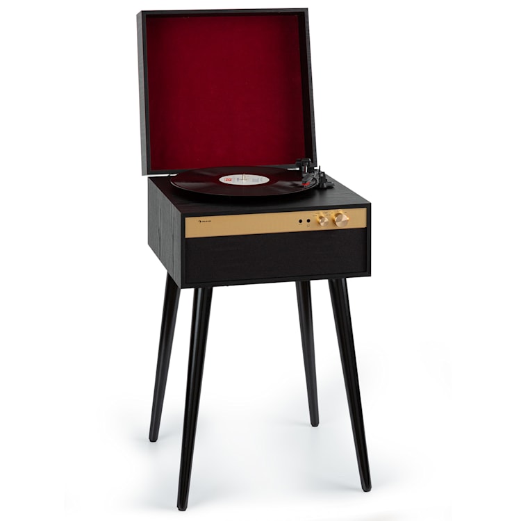 Berklee TT Case, gramofónový prehrávač, remeňový pohon, 33 1/3, 45 a 78 otáčok/minútu, stereo reproduktory Čierna