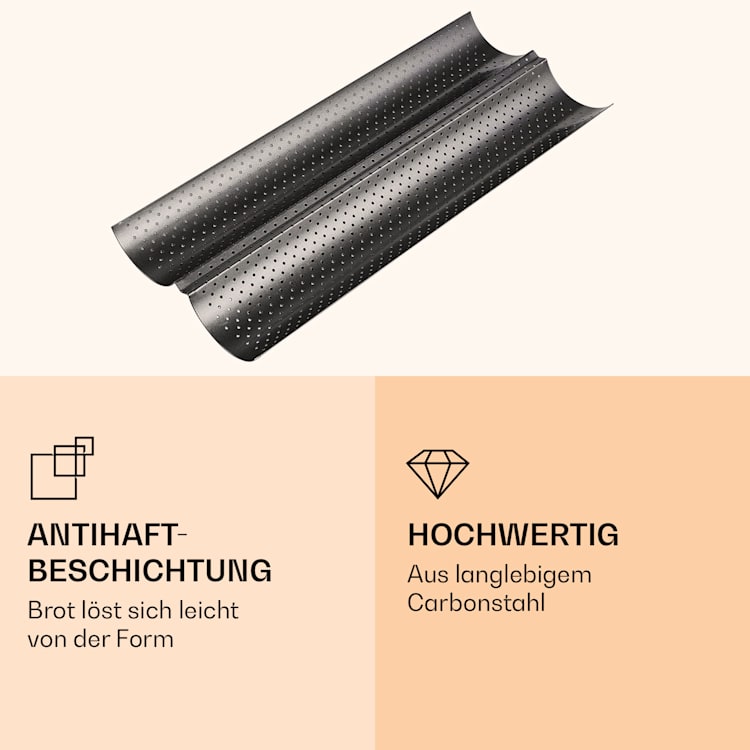 Feelino Baguettblech 2 Mulden 2 Mulden