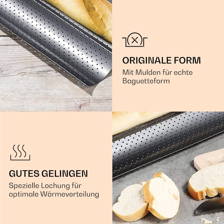 Feelino Baguettblech 2 Mulden 2 Mulden