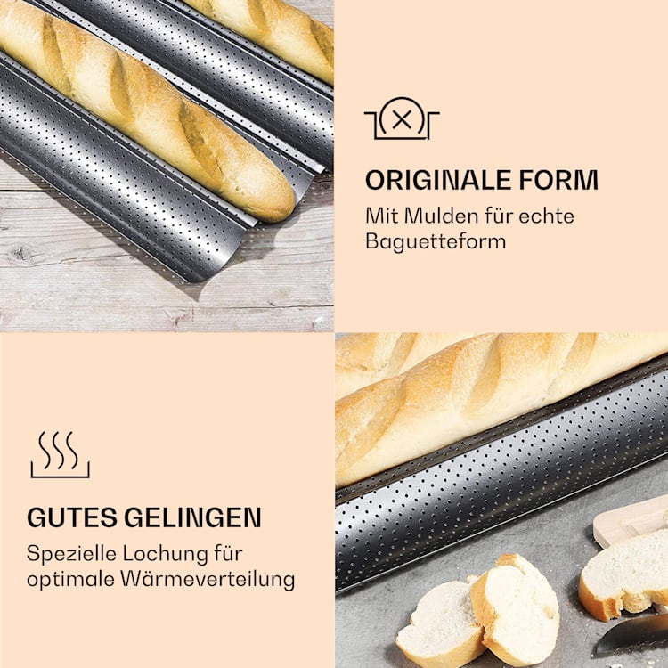 Feelino Baguettblech 4 Mulden 4 Mulden