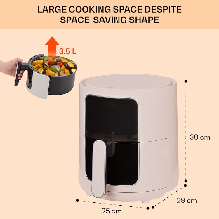 Fritadeira de ar quente Air Fryer Crisp-Pro 1400W 3,5 litros 8 programas temporizador