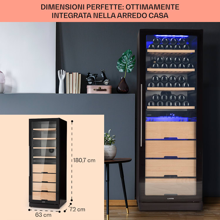 Barossa 123 Duo frigorifero per vino 123 Fl 226 Ltr 2 zone controllo touch 2 zone di raffreddamento | 123 bottiglie