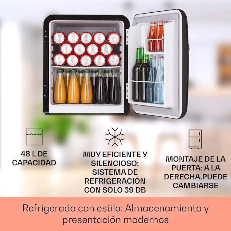 Mini nevera retro Audrey 48 L 2 niveles