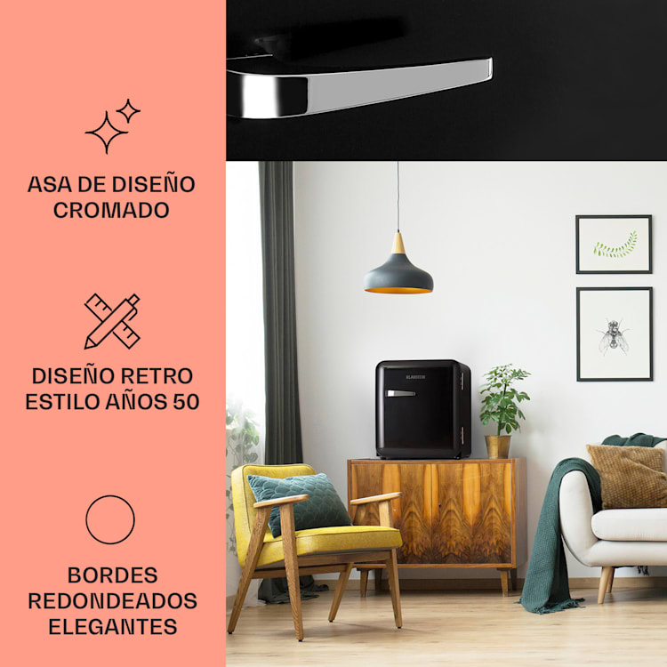 Mini nevera retro Audrey 48 L 2 niveles