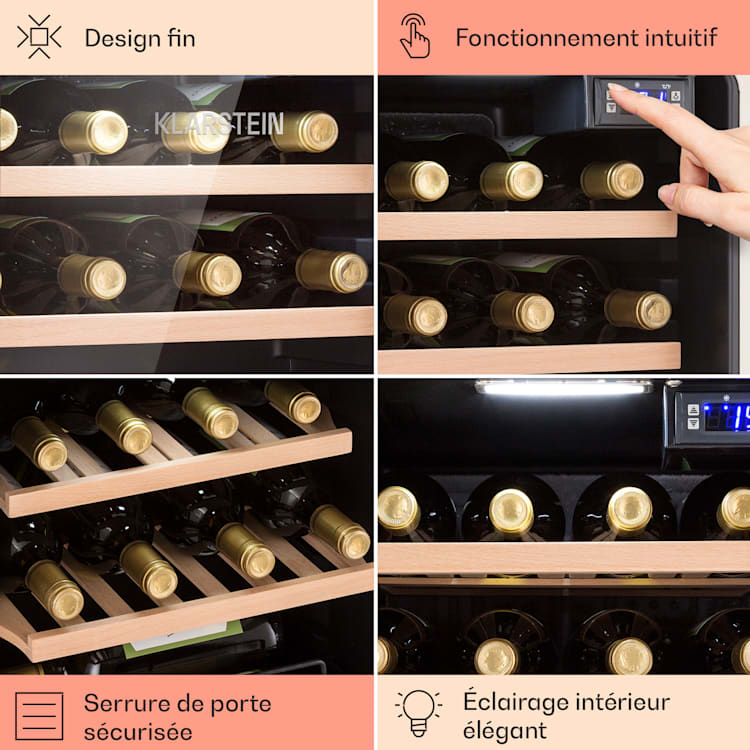 Vinetage 12 réfrigérateur de boissons Réfrigérateur 48 litres 4-22°C Design rétro 12 bouteilles | Crème