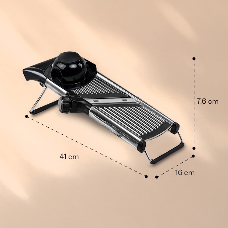 Mandoline Kuchynský krájač Gourmet, nerezová oceľ, 1 až 9 mm, krájač Julienne