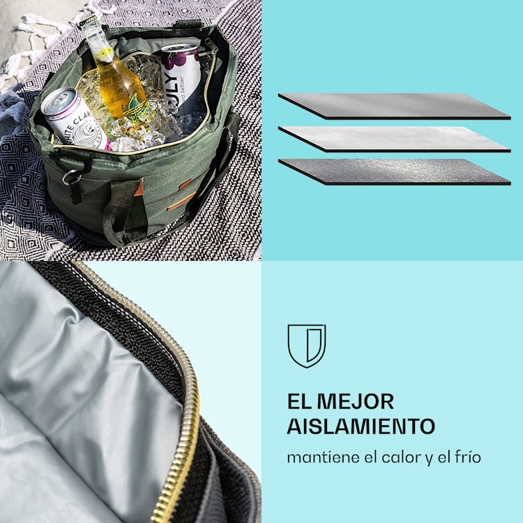 Bolsa térmica 38 litros con aislamiento y a prueba de fugas con 3 opciones de transporte Rojo