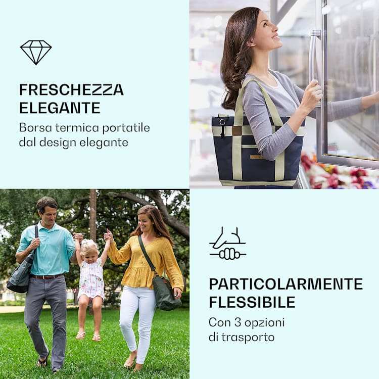 Borsa termica, 38 litri, isolata, a prova di perdita, 3 possibilità di trasporto Rosso