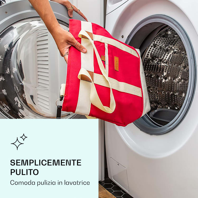 Borsa termica, 38 litri, isolata, a prova di perdita, 3 possibilità di trasporto Rosso