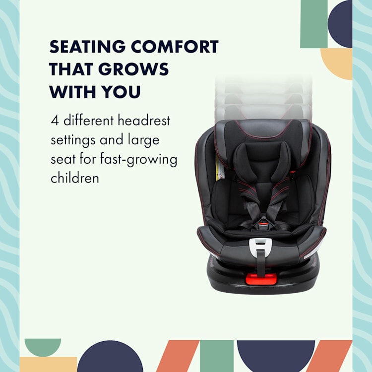 Siège auto Isofix 360° 0-12 ans Système de ceinture ISOFIX 5 points, pivotant à 360° R44/04