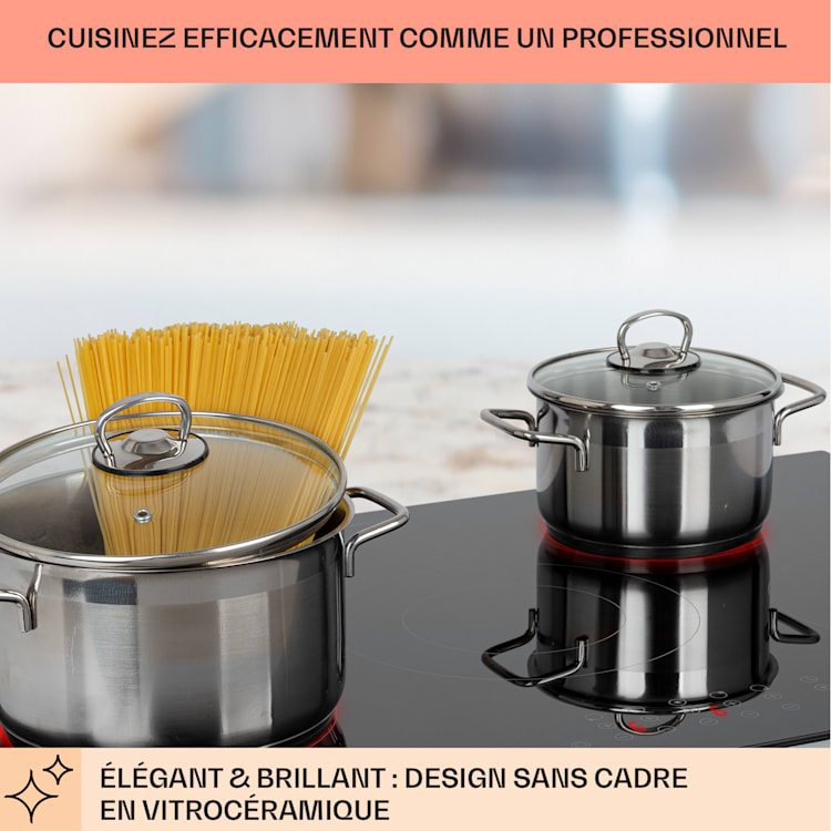 Virtuosa 5 table de cuisson encastrable 5 zones 8200 W vitrocéramique Rond | Noir