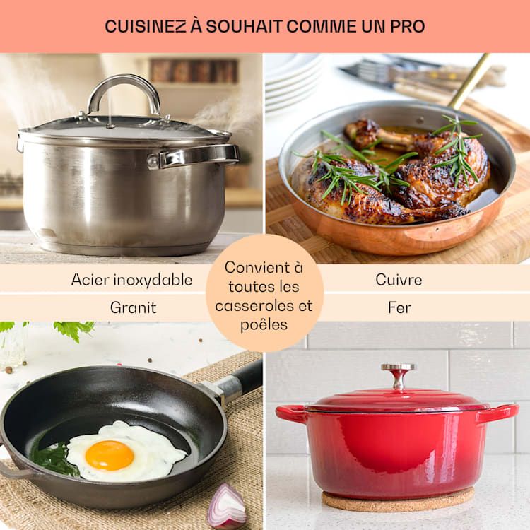 Virtuosa 5 table de cuisson encastrable 5 zones 8200 W vitrocéramique Rond | Noir