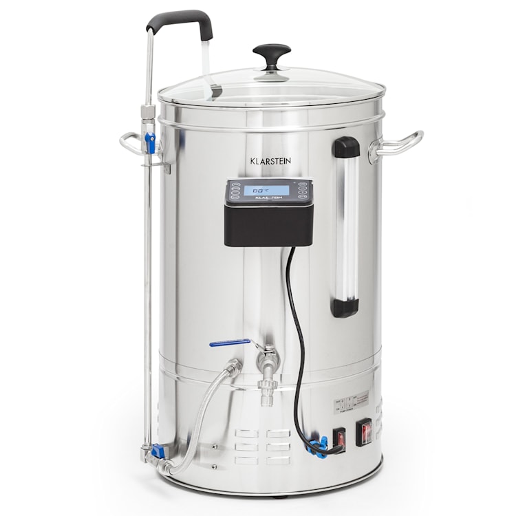 Brauheld Smart 35 Maischekessel 2500W 35L 100°C Umwälzpumpe Edelstahl 35 Ltr | Edelstahl