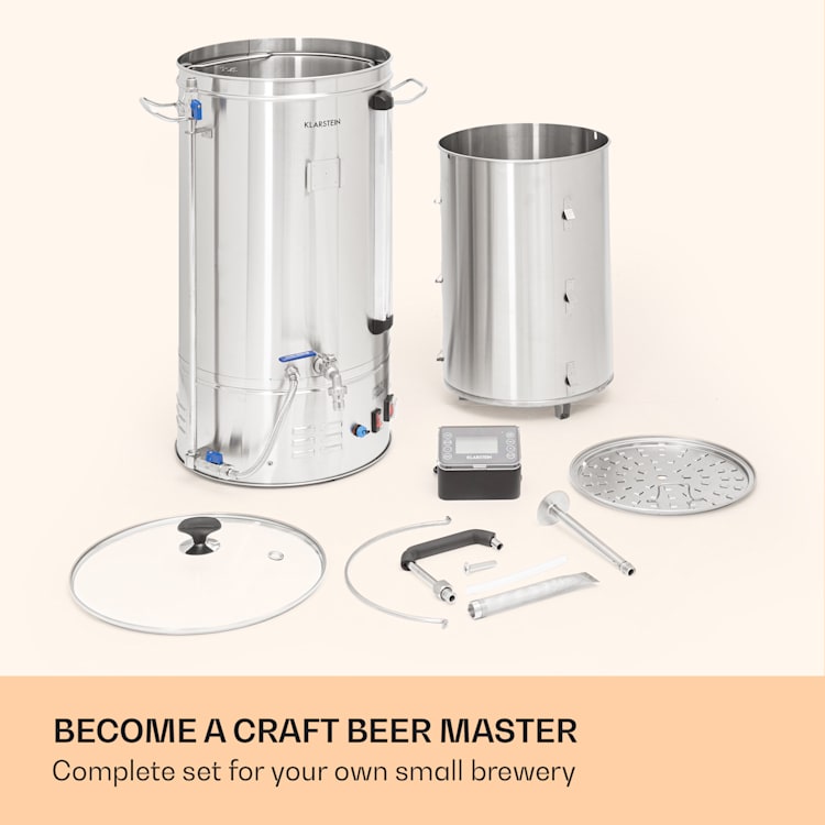Brauheld Smart 45 Mash Kettle 2500W 45L 100°C Circulation Pump Stainless Steel 45 Ltr | Stainless Steel