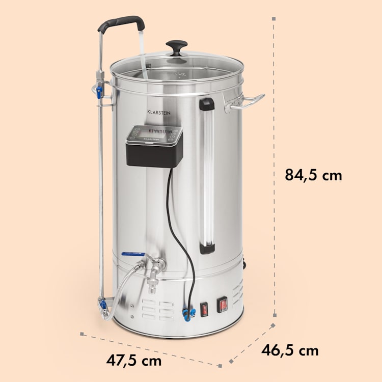 Brauheld Smart 45 Mash Kettle 2500W 45L 100°C Circulation Pump Stainless Steel 45 Ltr | Stainless Steel