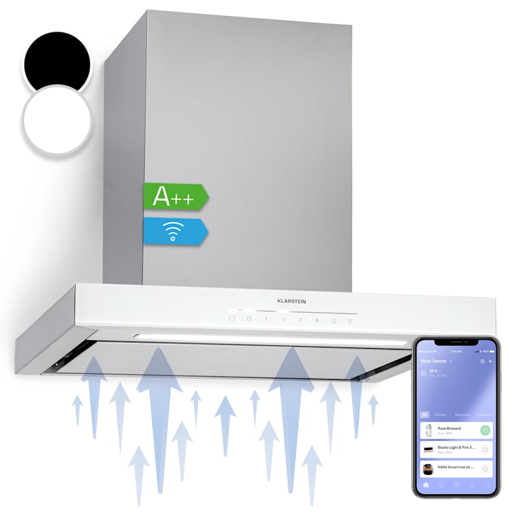 Exaustor Alinea 60, 60 cm Exaustor de parede Wi-Fi A++ 500m³/h Touch 60 cm | Branco