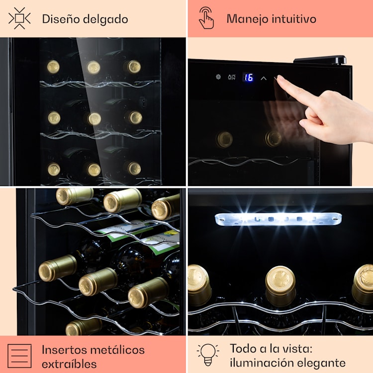 Barolo 15 Uno Vinoteca 48 L 15 botellas 11-18 ºC SingleZone 14 botellas | Negro