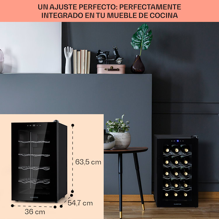 Barolo 15 Uno Vinoteca 48 L 15 botellas 11-18 ºC SingleZone 14 botellas | Negro