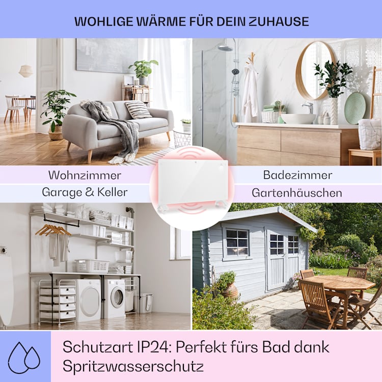 Bansin Crystal Smart Konvektions-Heizgerät 2500W 5 - 50 °C App-Steuerung 2500 W | Weiß