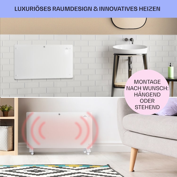 Bansin Crystal Smart Konvektions-Heizgerät 2500W 5 - 50 °C App-Steuerung 2500 W | Weiß