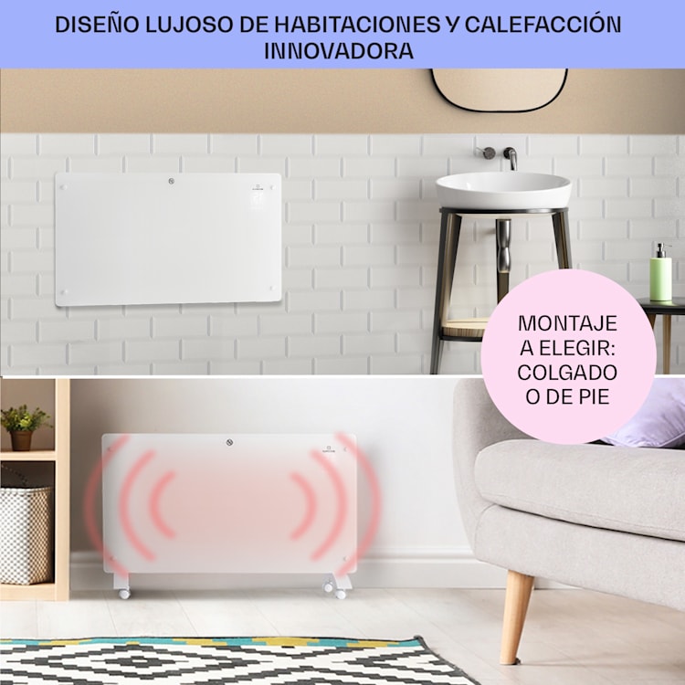 Calentador de convección Bansin Crystal Smart 2500 W 5- 50ºC Manejo desde app 2500 W | Blanco
