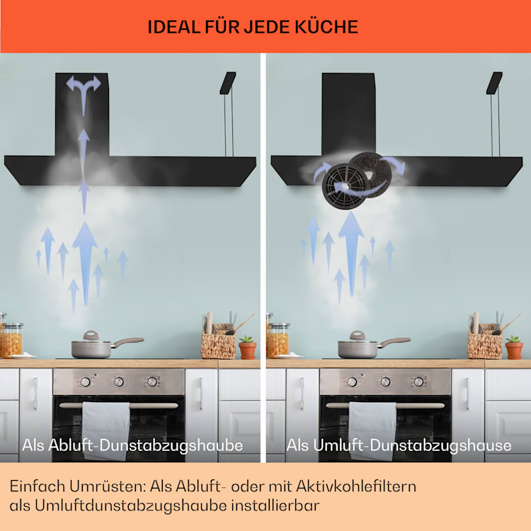 Limelight Dunstabzugshaube 150cm Wandhaube 625m³/h Touch 150 cm | Edelstahl