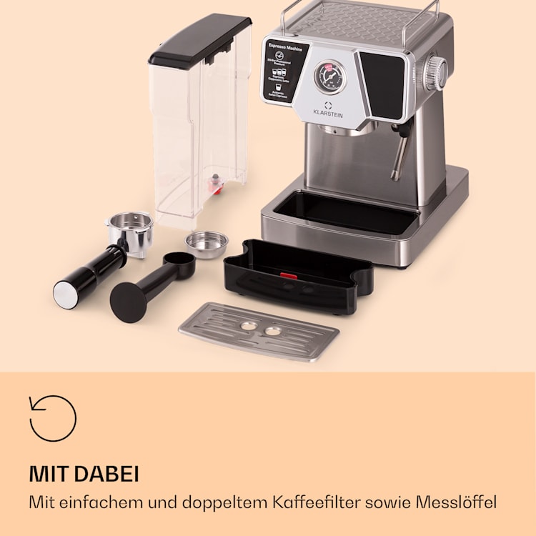 Libeica Espressomaschine 19 bar ca. 10 Tassen 1,8 Liter Milchschaum