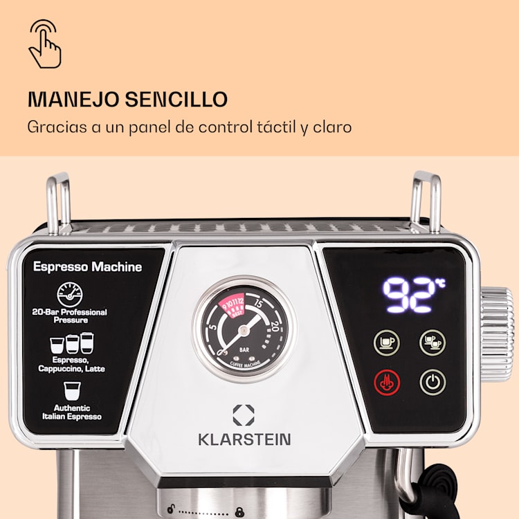 Máquina de café espresso Libeica 19 bar aprox. 10 tazas 1,8 litros de espuma de leche