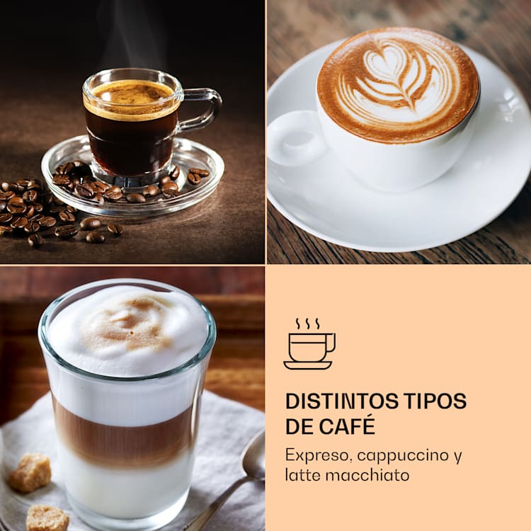 Máquina de café espresso Libeica 19 bar aprox. 10 tazas 1,8 litros de espuma de leche