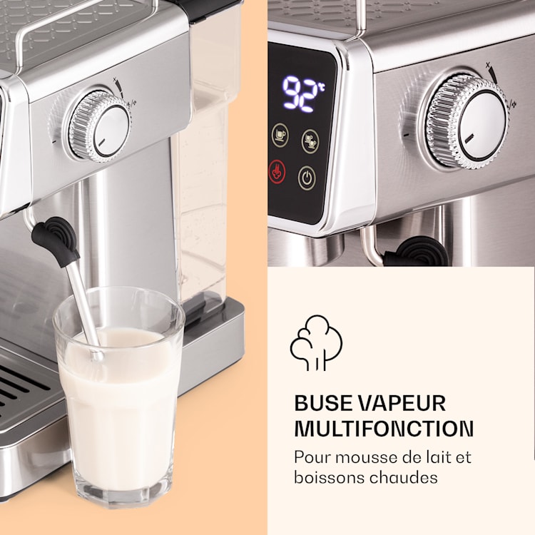 Libeica espressomachine 19 bar ca. 10 kopjes 1,8 liter melkschuim
