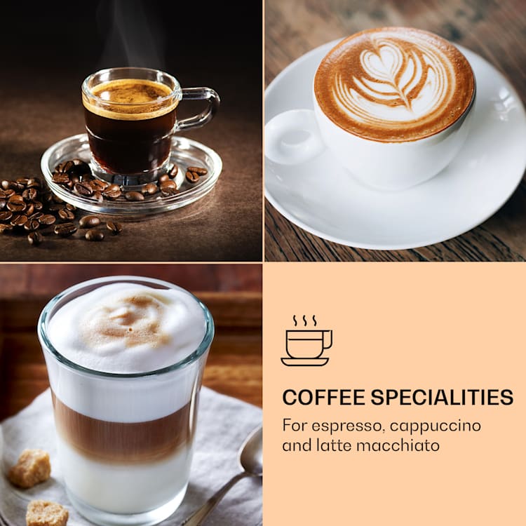 Libeica espresso machine 19 bar approx. 10 cups 1.8 litres milk foam