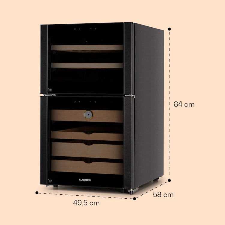 El Dorado 108 Humidor & Weinkühlschrank Touch 108L LED 108 Liter | Schwarz